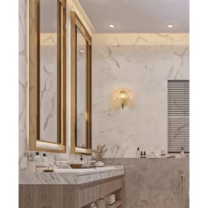 Searchlight - Настінний світильник SHELL 1xG9/7W/230V димчастий