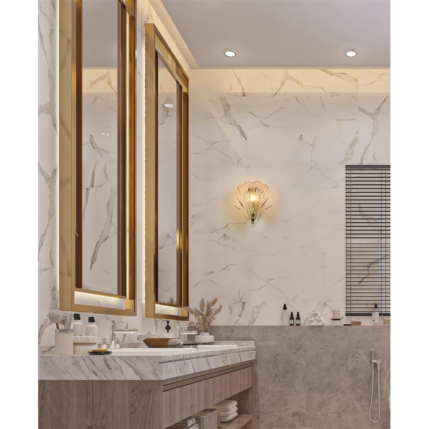 Searchlight - Настінний світильник SHELL 1xG9/7W/230V димчастий