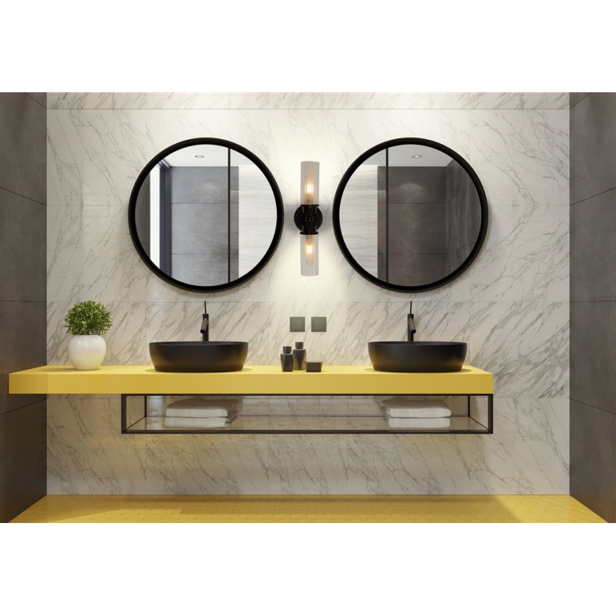 Searchlight - Настінний світильник IMPERIAL 2xG9/33W/230V чорний