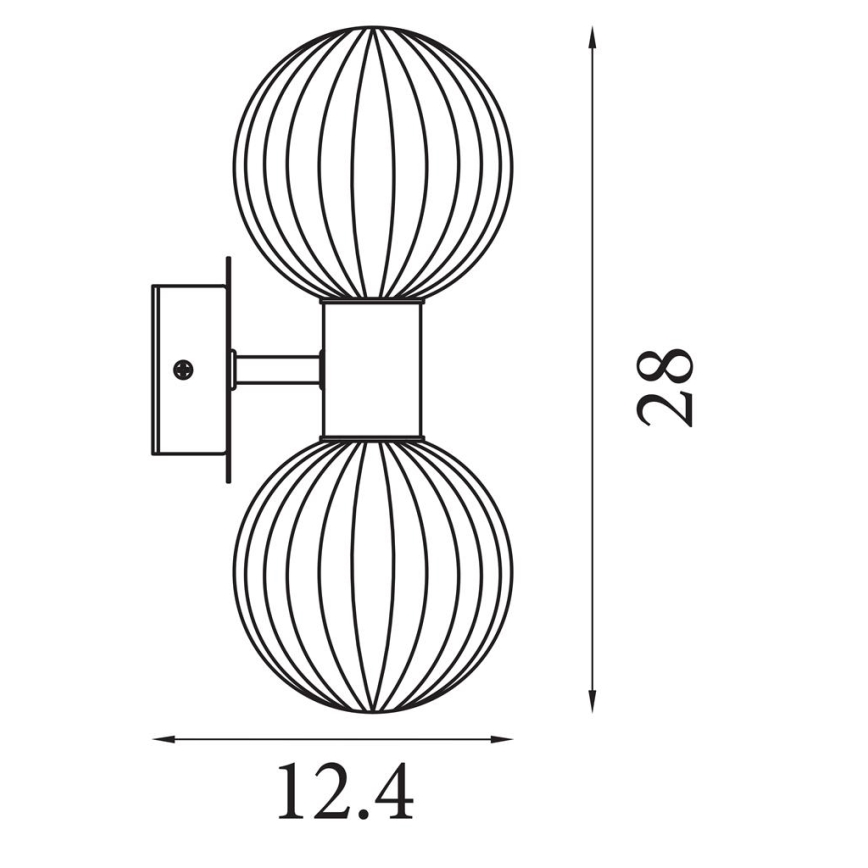 Searchlight - Настінний світильник LUMINSPHERE 2xG9/7W/230V латунь