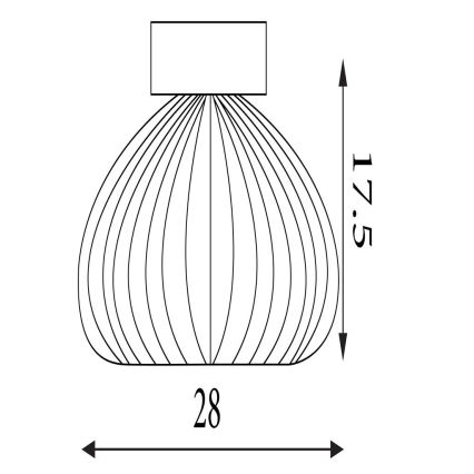 Searchlight - Потолочный светильник CELESTIAL 1xE27/60W/230V, Ø 28 см