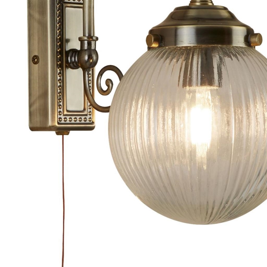 Searchlight 3259AB - Уличный настенный светильник BELVUE 1xE14/40W/230V IP44