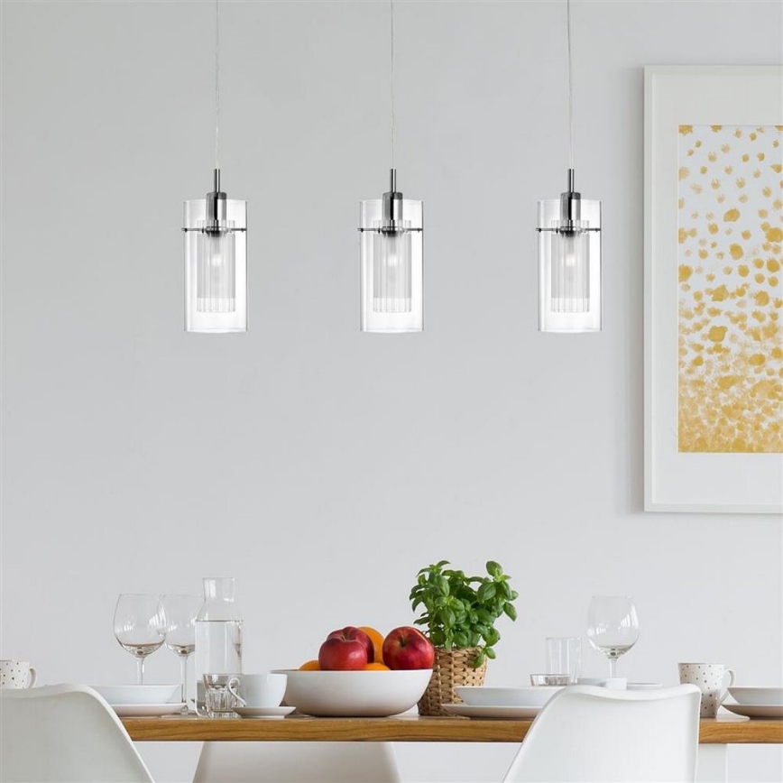 Searchlight - Подвесная люстра DUO 3xE14/60W/230V блестящий хром
