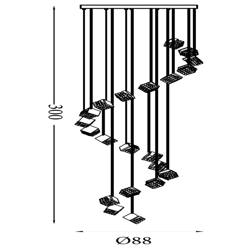 Searchlight - затемнюваний стельовий світильник CUBOID LED/10,25W/230V 3000K