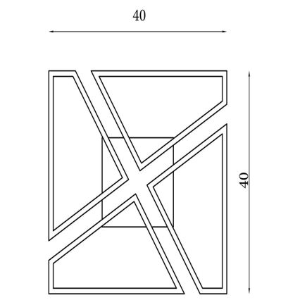 Searchlight - Светодиодный диммируемый потолочный светильник QUATRO LED/29W/230V 40x40 cm