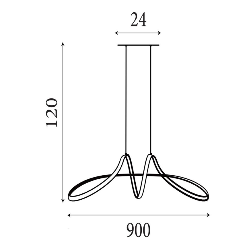Searchlight - LED-підвісна люстра з регулюванням яскравості на тросі MAISIE LED/41W/230V