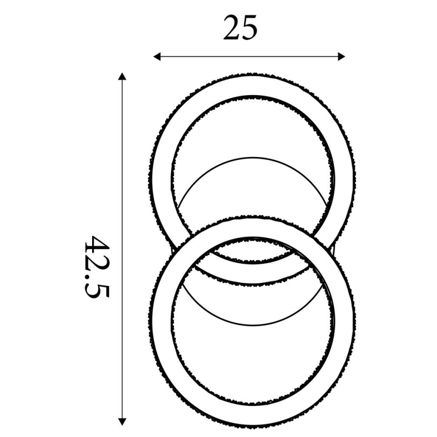 Searchlight - Диммируемый потолочный светильник LED SPECS LED/24W/230V 3000K 25x42,5 cm