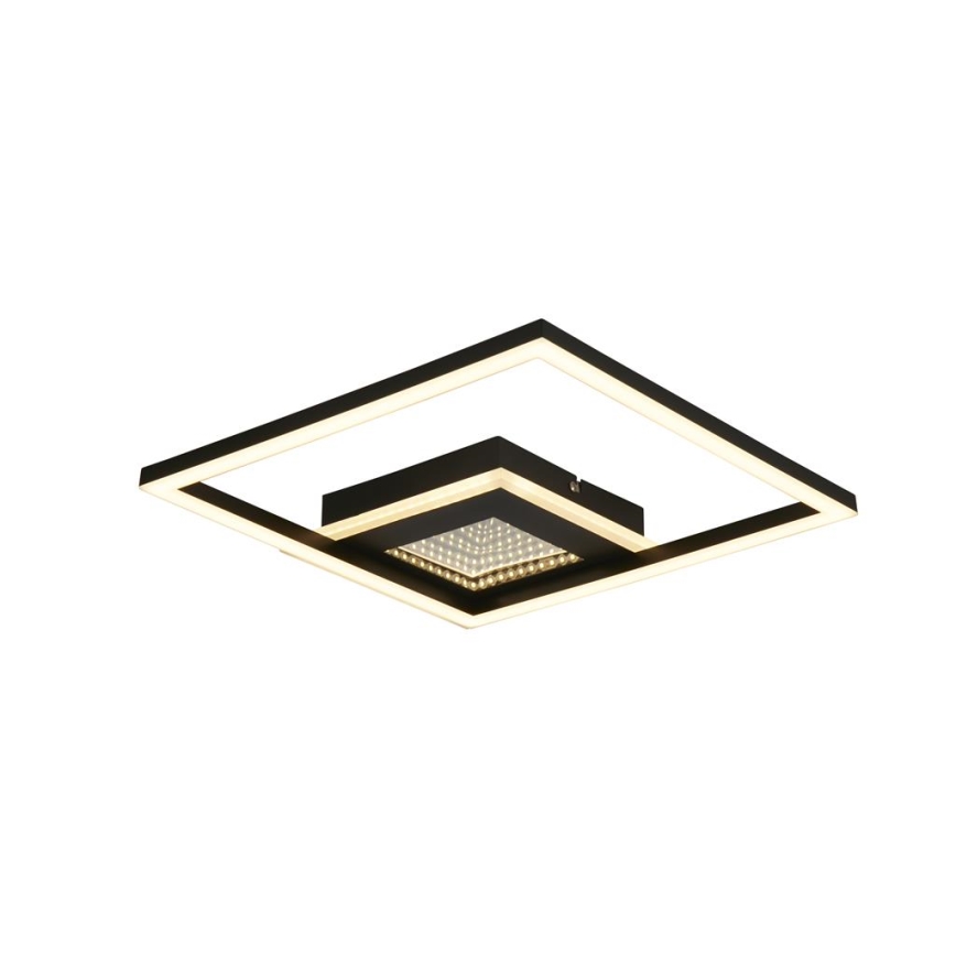 Searchlight - LED стельовий світильник з функцією димування QUADRATE LED/24W/230V 36x36 см чорний