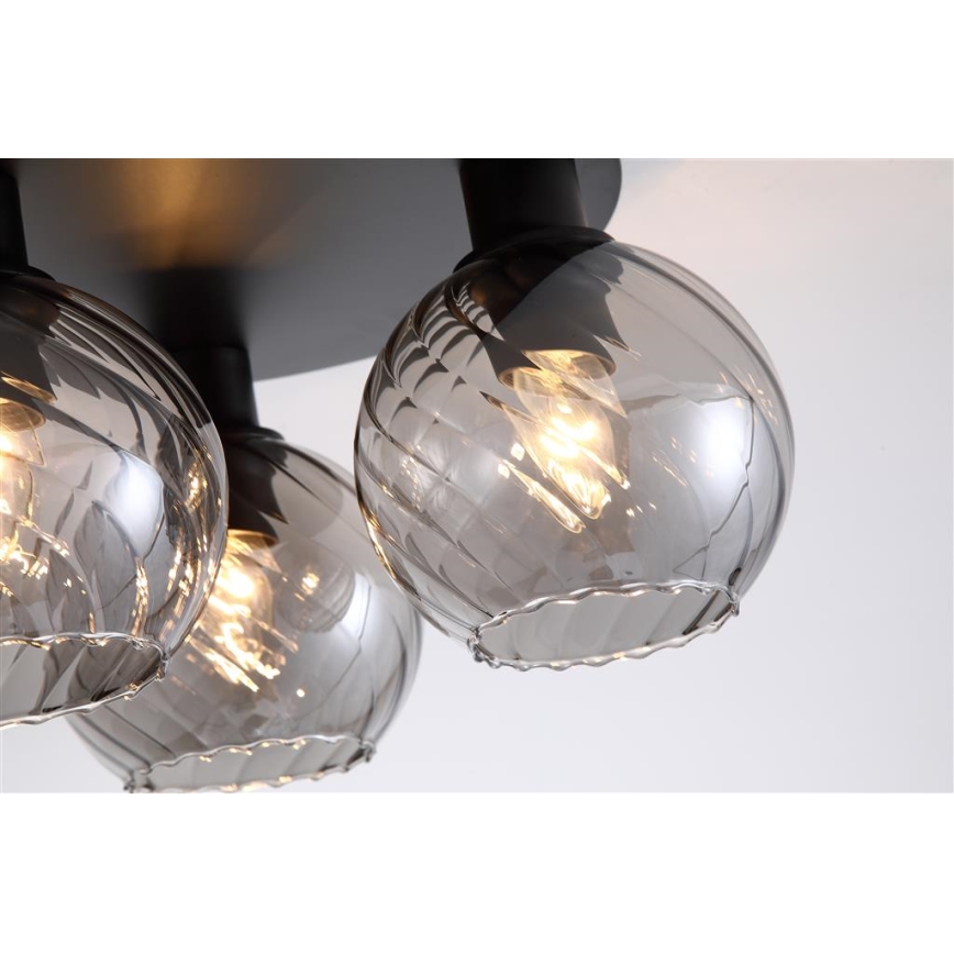 Searchlight - потолочный светильник RADIANCE 3xE27/60W/230V, диаметр 37,5 см, чёрный