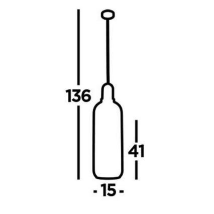 Searchlight - Підвісна люстра PIPETTE 1xE27/60W/230V матовий