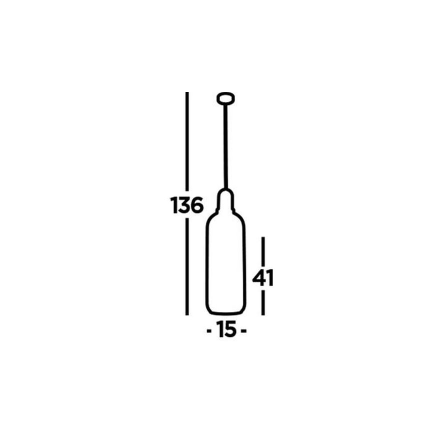 Searchlight - Підвісна люстра PIPETTE 1xE27/60W/230V блискуча