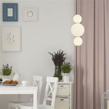 Searchlight - Підвісна світлодіодна люстра SNOWBALL LED/18W/230V