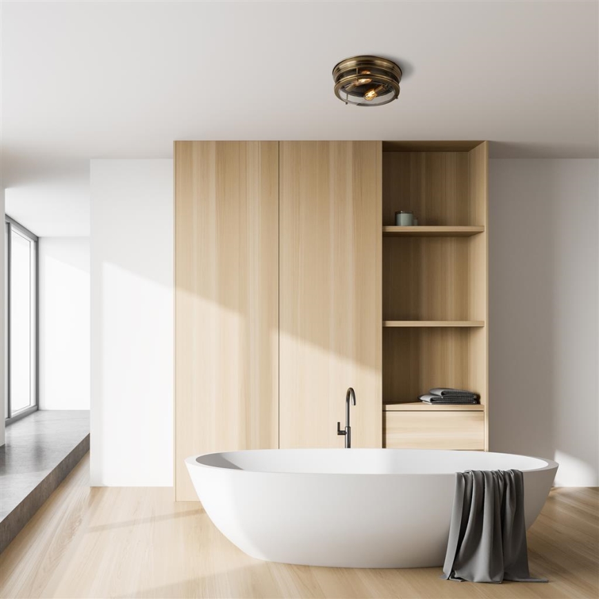 Searchlight 5182AB - Потолочный светильник EDINBURGH I 2xE27/40W/230V бронза