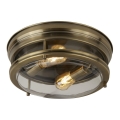 Searchlight 5182AB - Потолочный светильник EDINBURGH I 2xE27/40W/230V бронза