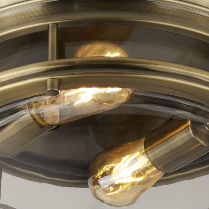 Searchlight 5182AB - Потолочный светильник EDINBURGH I 2xE27/40W/230V бронза