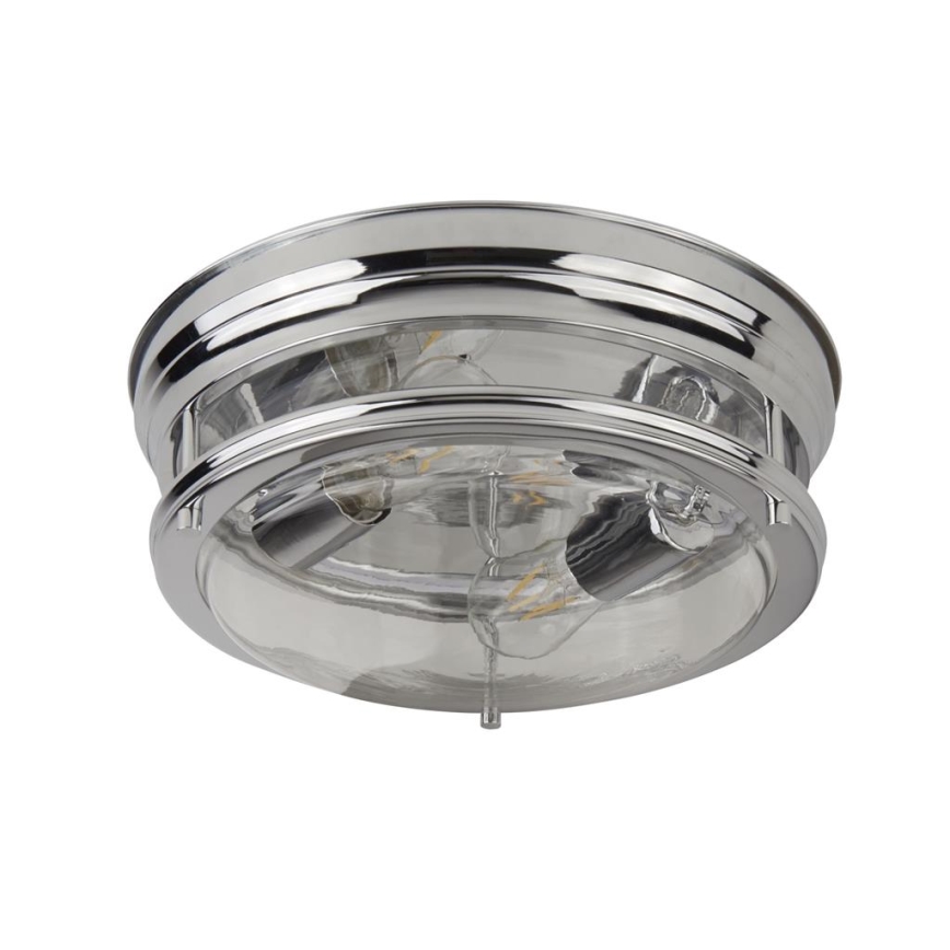 Searchlight - Стельовий світильник EDINBURGH I 2xE27/40W/230V глянцевий хром