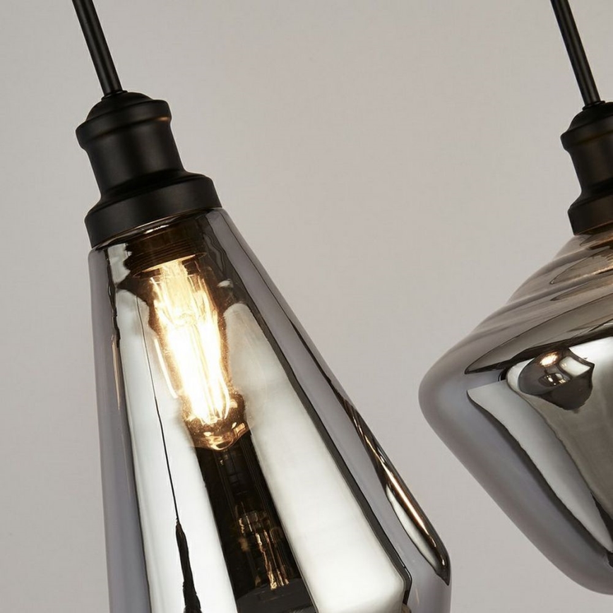 Searchlight - Підвісна люстра MIA 3xE27/60W/230V чорний