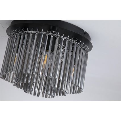 Searchlight - стельовий світильник SWIZZLE 5xE14/60W/230V діам. 32 см димчастий