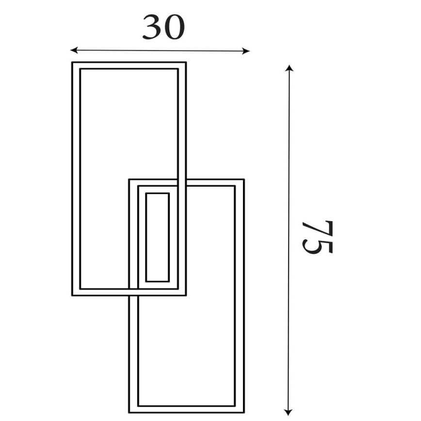 Searchlight - Димований LED стельовий світильник OVALOID LED/40W/230V 3000K 30x75 cm