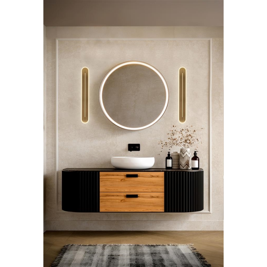 Searchlight - LED настінний світильник COUPER LED/25W/230V 3000K, з регульованою яскравістю, латунь