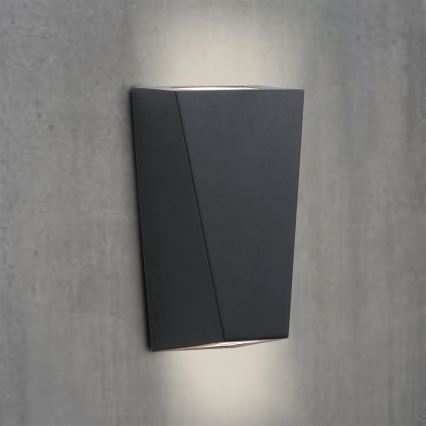 Searchlight - Вуличний настінний світильник OUT 2xGU10/3W/230V IP44 чорний