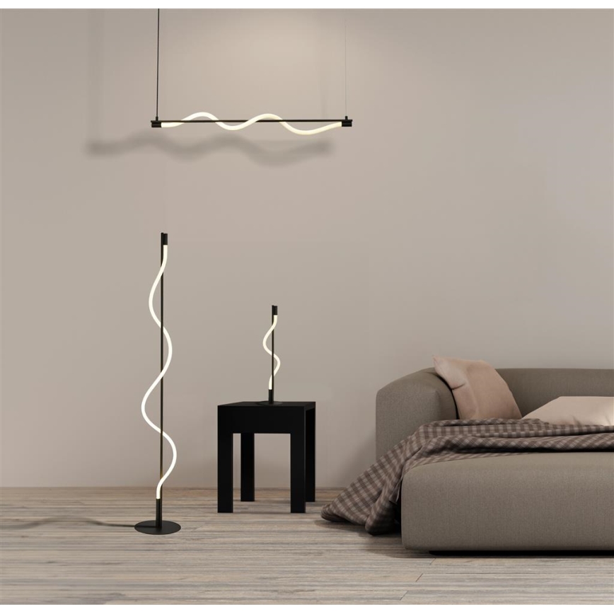 Searchlight - Светодиодная люстра на тросе SERPENT LED/15W/230V черная