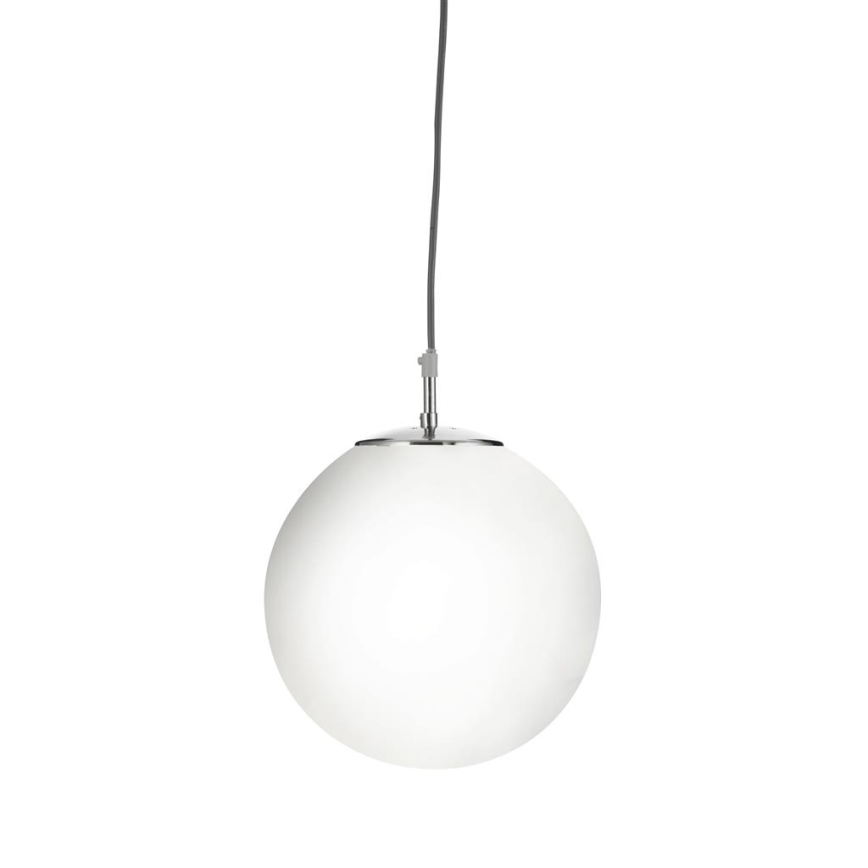 Searchlight - Підвісна люстра ATOM 1xE27/60W/230V білий/глянцевий хром