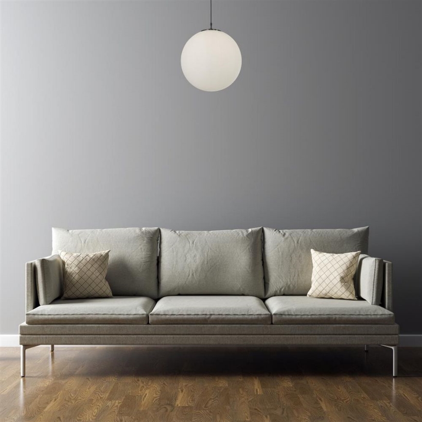 Searchlight - Підвісна люстра ATOM 1xE27/60W/230V білий/чорний