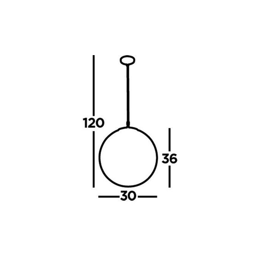 Searchlight - Подвесная люстра ATOM 1xE27/60W/230V белая/черная