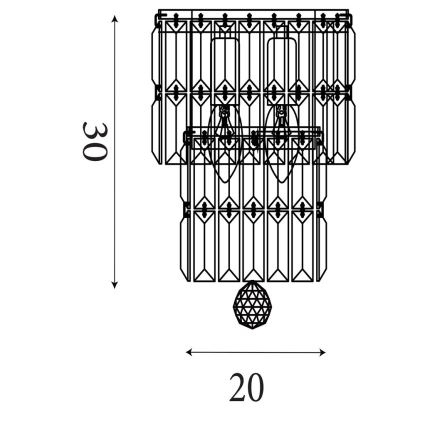 Searchlight - Настенный светильник для ванной комнаты EMPIRE 2xE14/7W/230V IP44