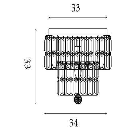 Searchlight - Потолочный светильник для ванной комнаты EMPIRE 4xE14/60W/230V IP44