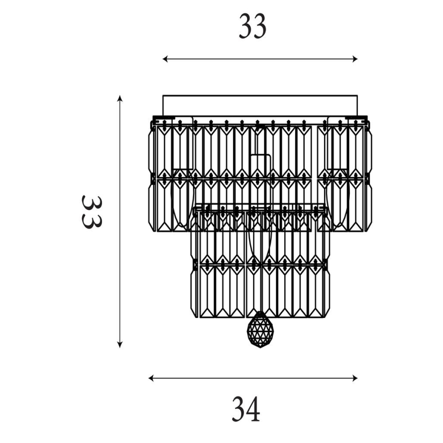 Searchlight - Потолочный светильник для ванной комнаты EMPIRE 4xE14/60W/230V IP44