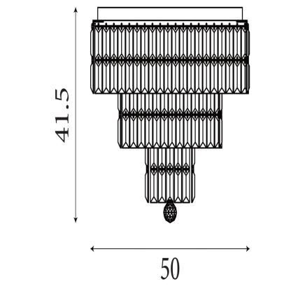 Searchlight - Стельовий світильник для ванної кімнати EMPIRE 6xE14/60W/230V IP44