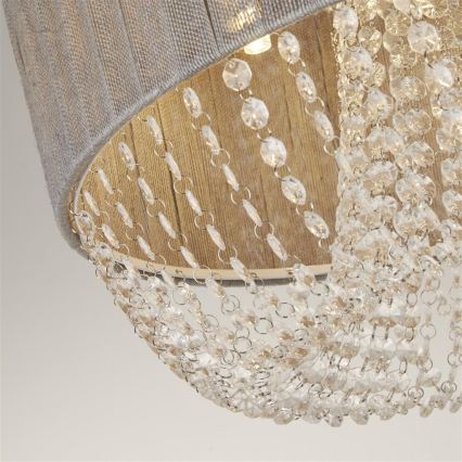 Searchlight - стельовий світильник BELLANO 5xG9/7W/230V Ø 50 см сірий