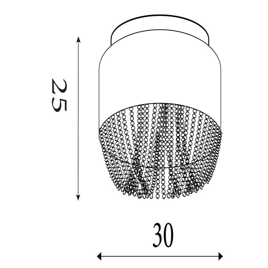 Серчлайт - стельовий світильник БЕЛЛАНО 1xG9/7W/230V діам. 30 см білий