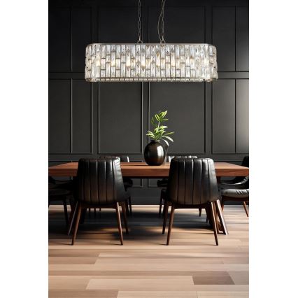 Серчлайт - Люстра на ланцюгу БІЖУ 8хЕ14/40Вт/230В