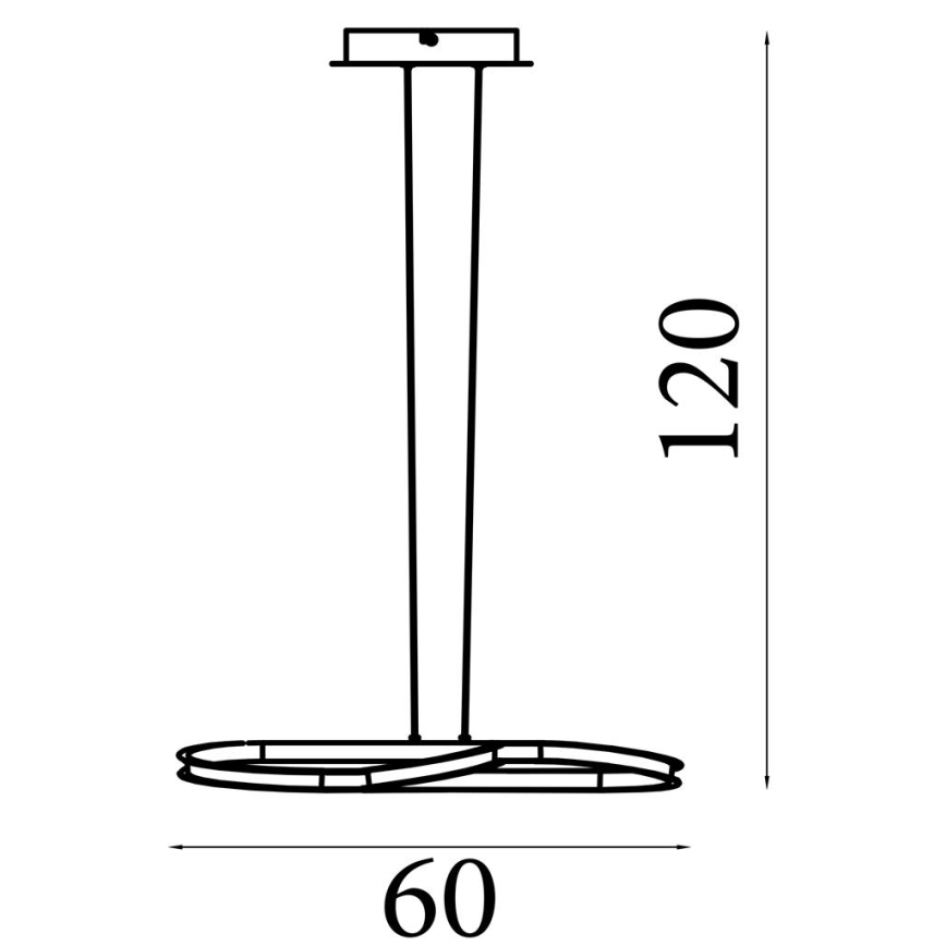 Searchlight - затемнювана світлодіодна підвісна люстра на тросі DOODLE LED/40W/230V латунь