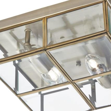 Searchlight 6769-26AB - Потолочный светильник FLUSH 2xE14/40W/230V brass