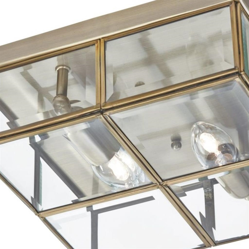 Searchlight 6769-26AB - Потолочный светильник FLUSH 2xE14/40W/230V brass