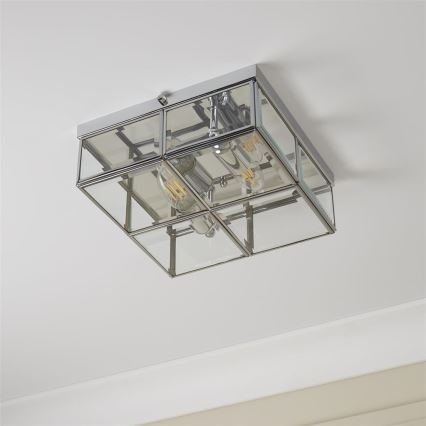 Searchlight - Потолочный светильник FLUSH 2xE14/40W/230V блестящий хром