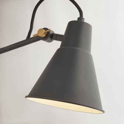 Searchlight - Настінний світильник з регулюванням затемнення SWING ARM 1xE27/20W/230V антрацит