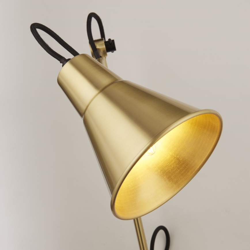 Searchlight - Настенная лампа с регулированием яркости SWING ARM 1xE27/20W/230V латунь