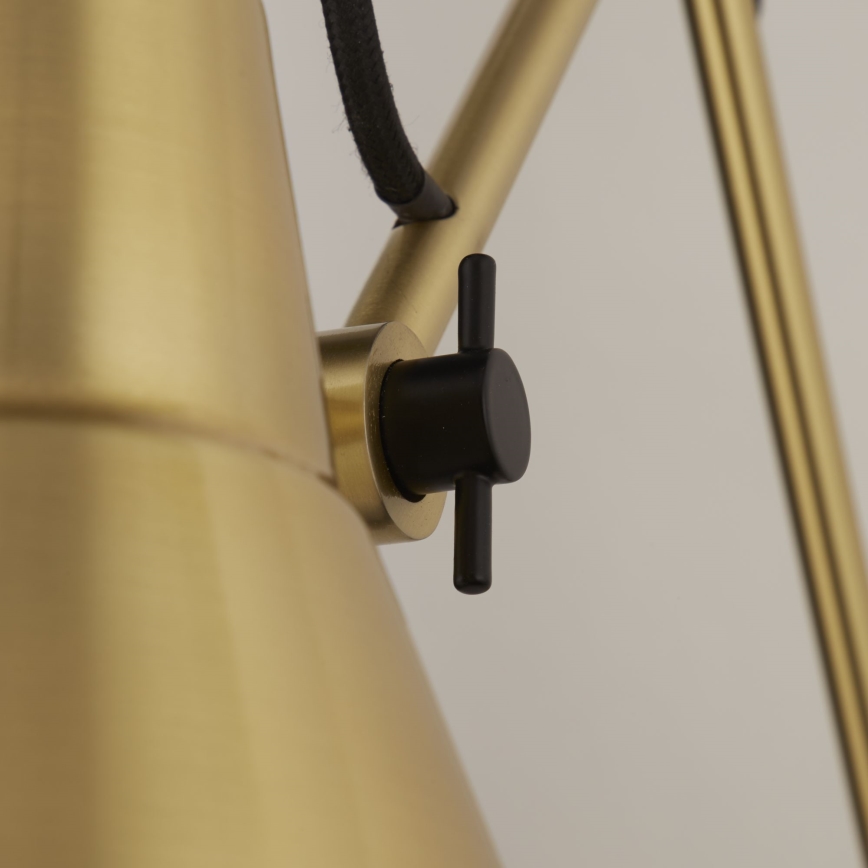 Searchlight - Настенная лампа с регулированием яркости SWING ARM 1xE27/20W/230V латунь