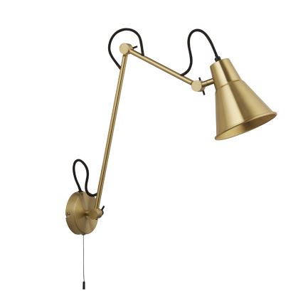 Searchlight - Настенная лампа с регулированием яркости SWING ARM 1xE27/20W/230V латунь