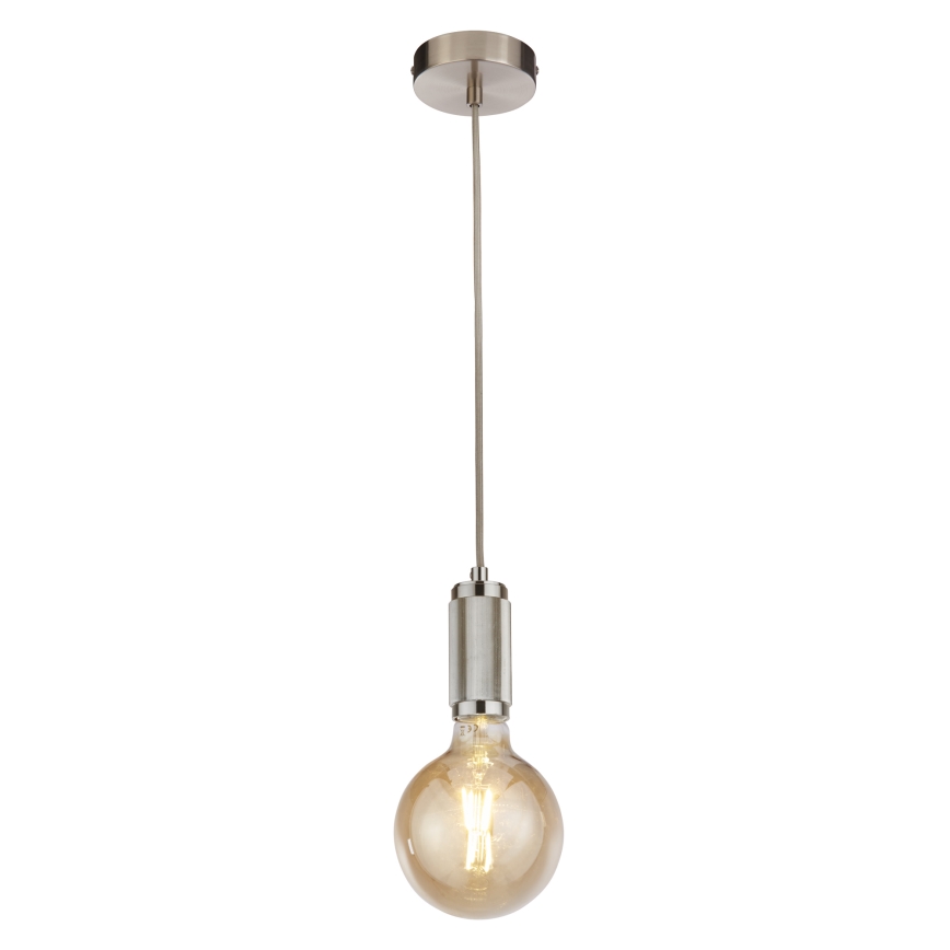 Searchlight - Люстра на тросі SUSPENSION 1xE27/60W/230V срібляста