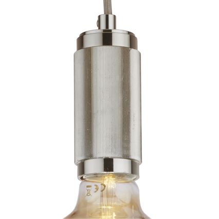 Searchlight - Люстра на тросі SUSPENSION 1xE27/60W/230V срібляста