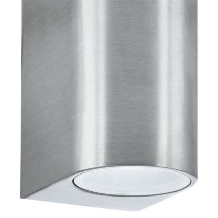 Searchlight - Зовнішній настінний світильник LEDO 2xGU10/6W/230V IP44 срібний