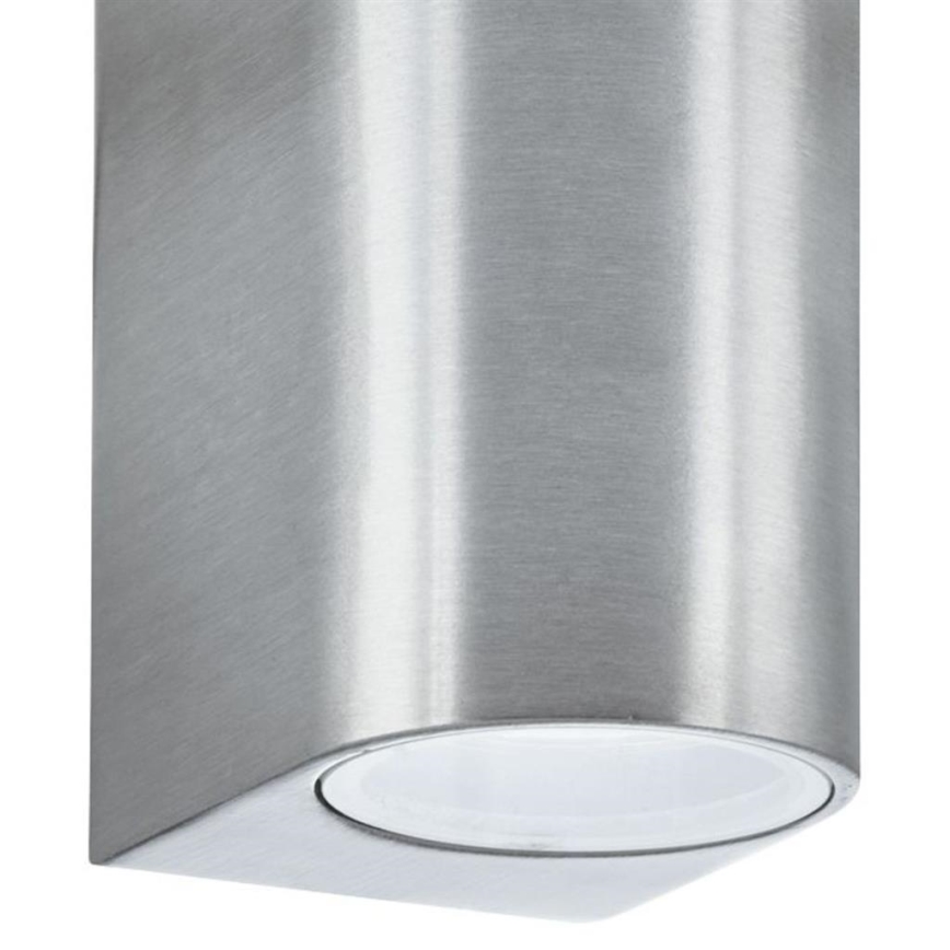 Searchlight - Зовнішній настінний світильник LEDO 2xGU10/6W/230V IP44 срібний