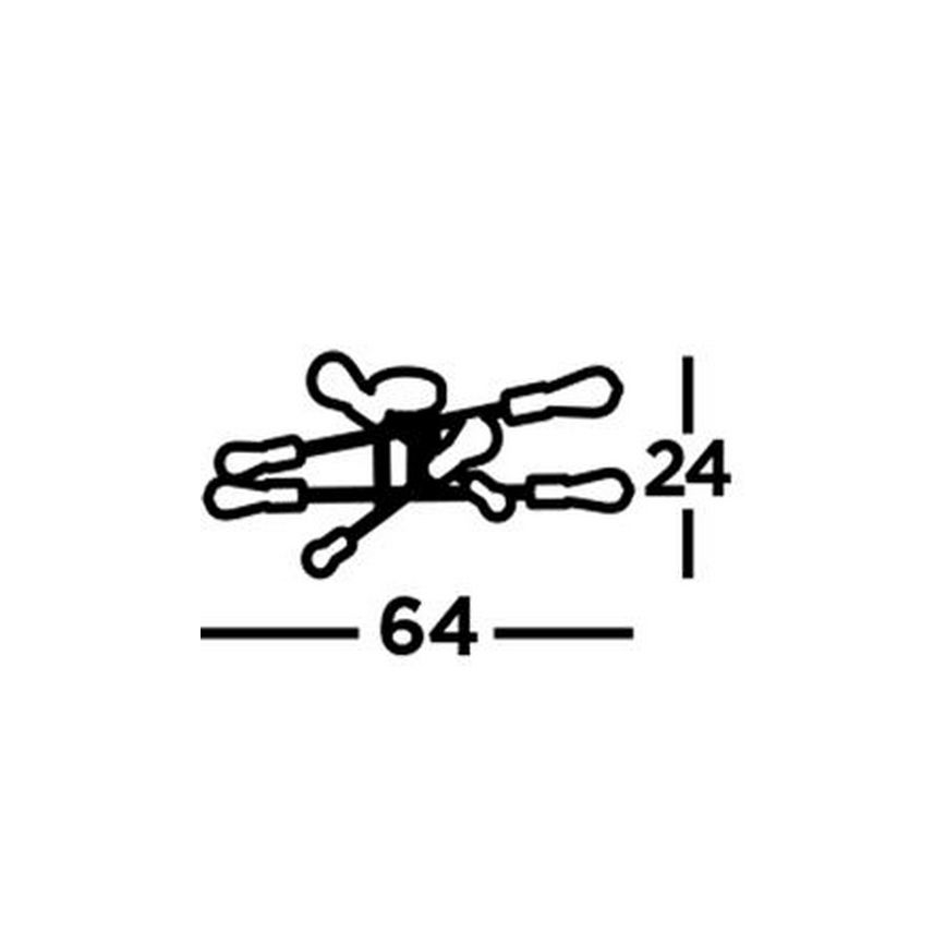 Searchlight - Припотолочная люстра ARMSTRONG 8xE27/60W/230V латунь