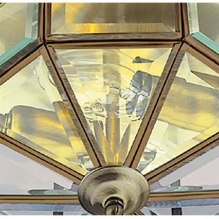 Searchlight - Потолочный светильник FLUSH 2xE14/60W/230V латунь